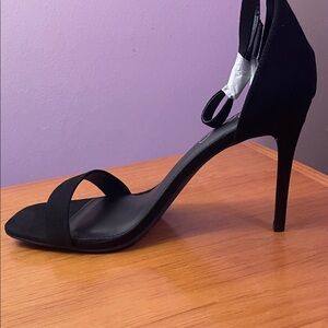 Wild Pair Black Strappy High Heel Sandal